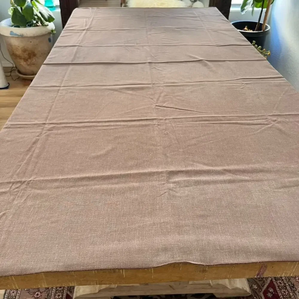 Unbranded Linen Tablecloth Brown 57 x 84